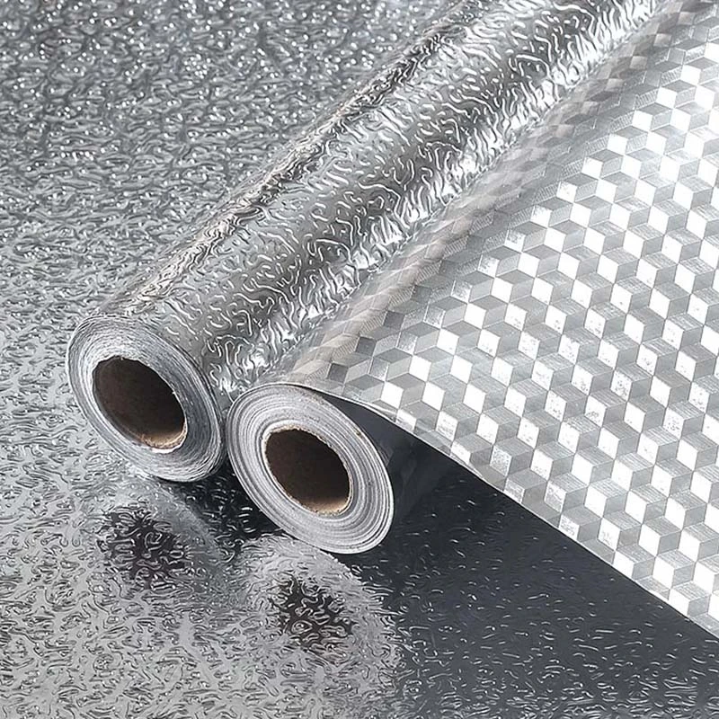 加厚款厨房防水防油贴纸耐高温墙贴防污自粘墙纸台面柜子铝箔纸