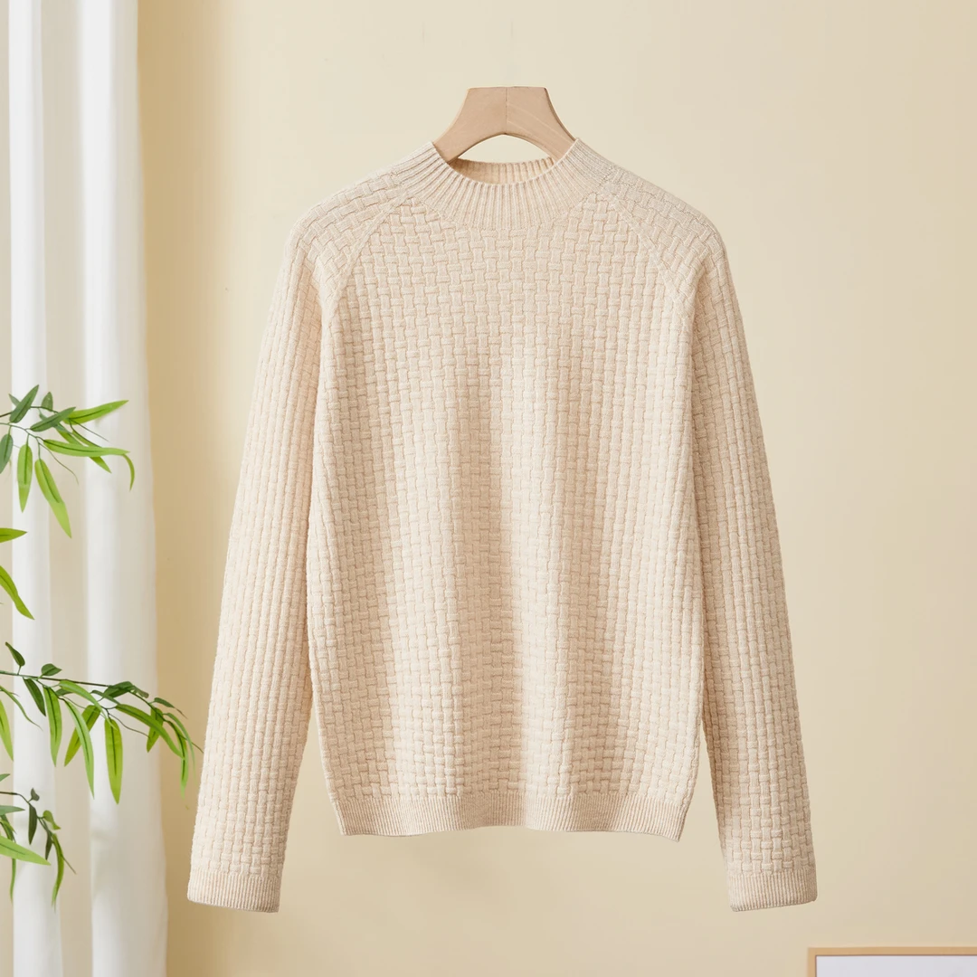 春竹2024冬季新款毛衣时尚保暖宽松羊毛衫女士打底针织衫东北保暖