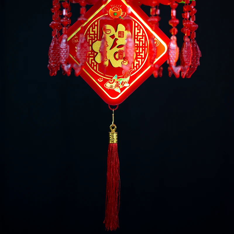 亚克力福牌旋转灯笼走马灯配件通用插头结婚庆典春节节日装饰品