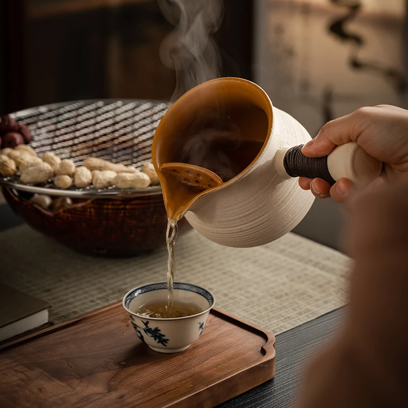 700ml罐罐壶 煮茶壶可干烧煮奶茶壶烤奶壶云南烤奶粗陶家用过滤