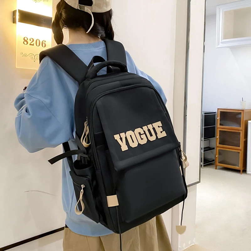 初中高中生休闲书包小学生大容量简约双肩包大学生电脑包旅游包