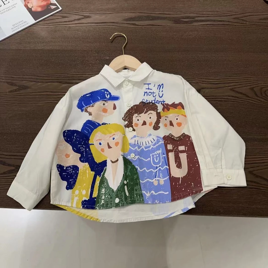 清03秋季儿童长袖韩版休闲卡通人物中小童宽松潮