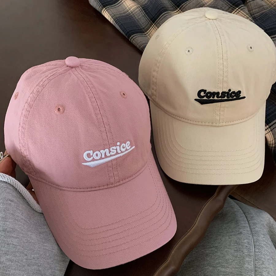 赵露思同款简约字母刺绣棒球帽女2024春季大头围宽檐遮脸鸭舌帽