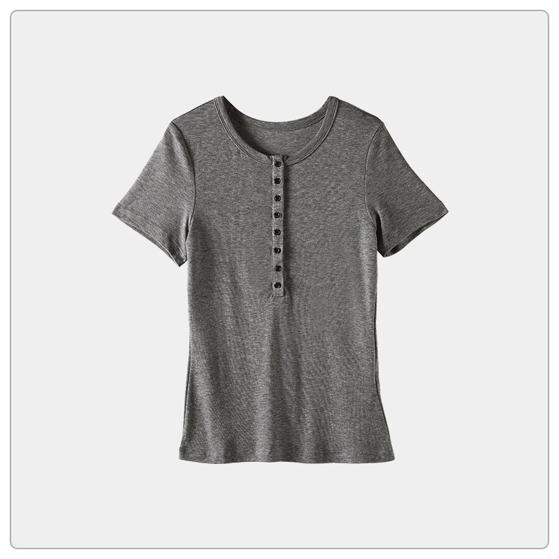 高智淡人气质简约纯色圆领套头针织衫--LXS7850