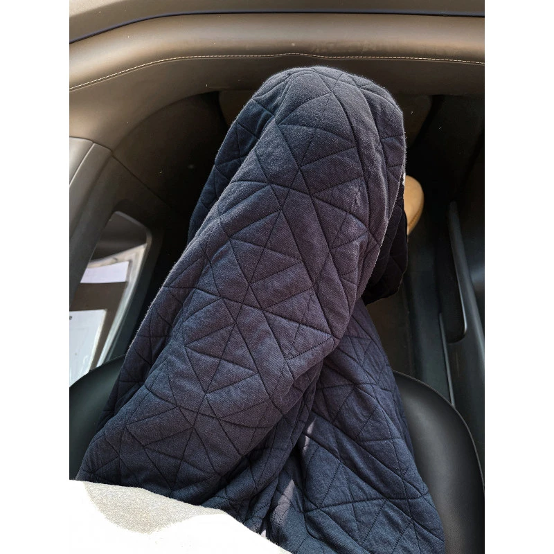 秋冬不规则菱格压线夹棉宽松直筒休闲裤松紧腰阔腿棉长裤男大码