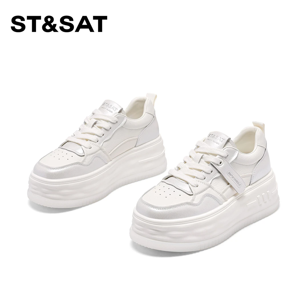St&Sat/星期六时尚厚底潮流休闲鞋2025蛇年新款百搭运动小白鞋女