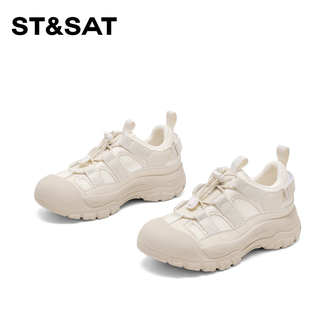 St&Sat/星期六时尚透气网面休闲鞋2024新款百搭潮流松紧运动鞋女
