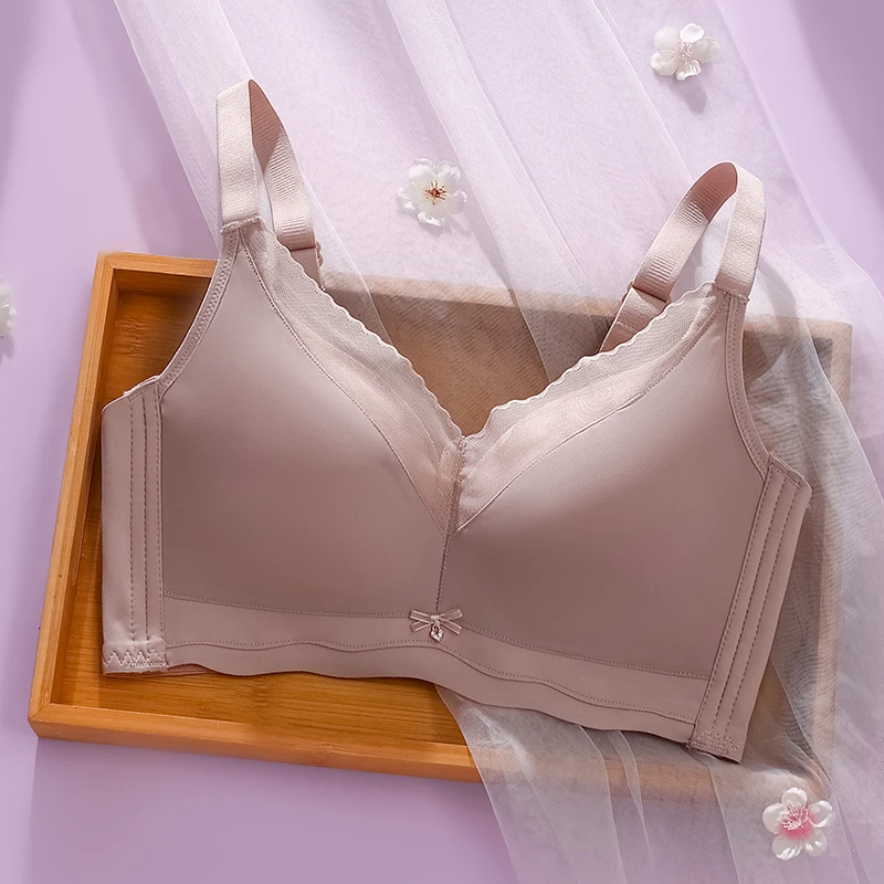 内衣显瘦舒适女士大胸无痕调整型轻盈薄款透气大胸显小上托文胸罩