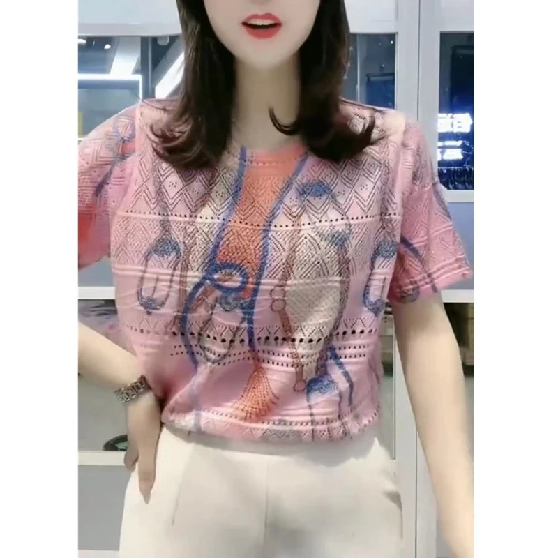 2023新款韩版时尚宽松显瘦圆领短袖打底衫女上衣