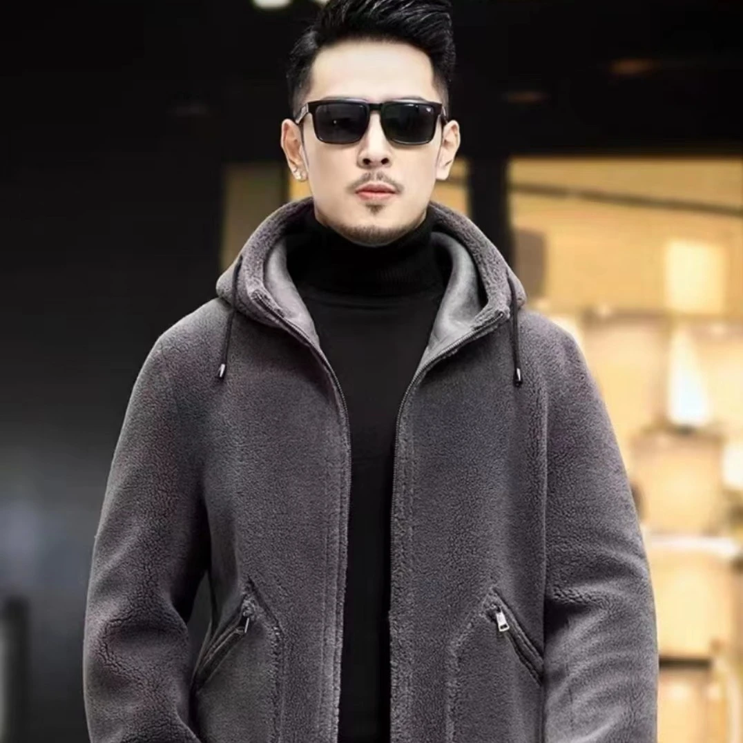 【盛丰男装】01双面羊毛颗粒男士休闲外套