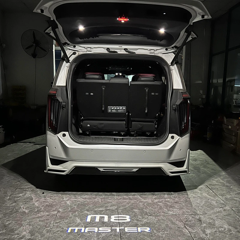 传祺24款大师宗师E9尾箱多功能照明灯带车型LOGO无损安装投射升级