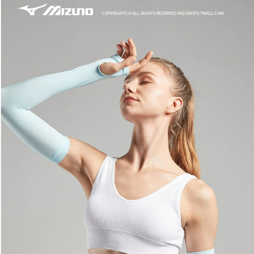 美津浓户外防晒护臂速干透气冰袖女款冰丝袖套夏季防紫外线冰爽薄