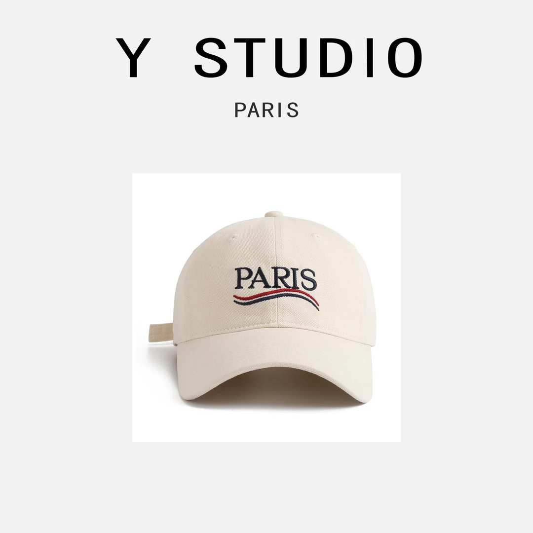 Y.STUDIO好运帽 PARIS全棉大头围棒球帽遮脸必入