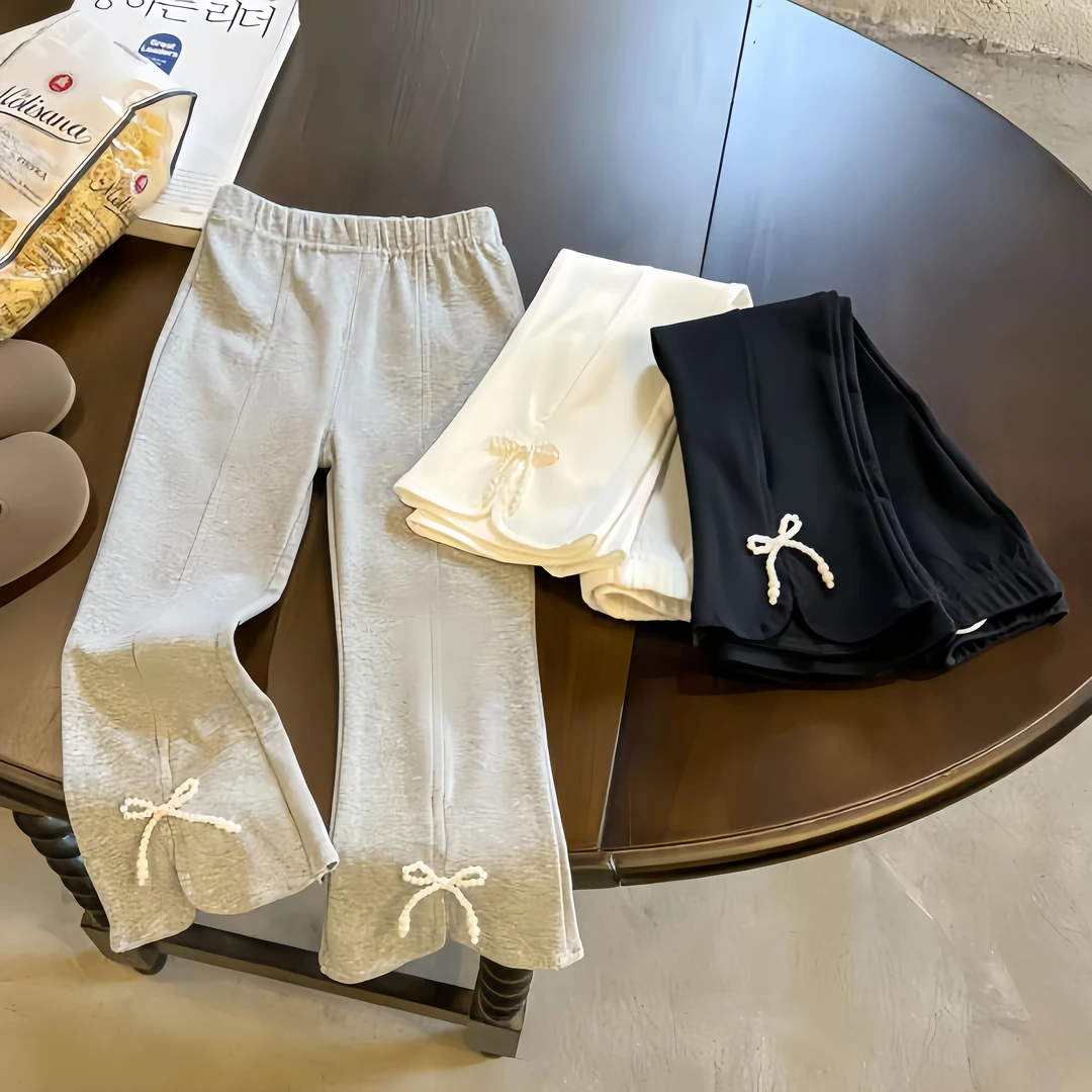 女宝宝秋装女童喇叭裤春季新款儿童百搭裤子洋气女孩韩版阔腿长裤