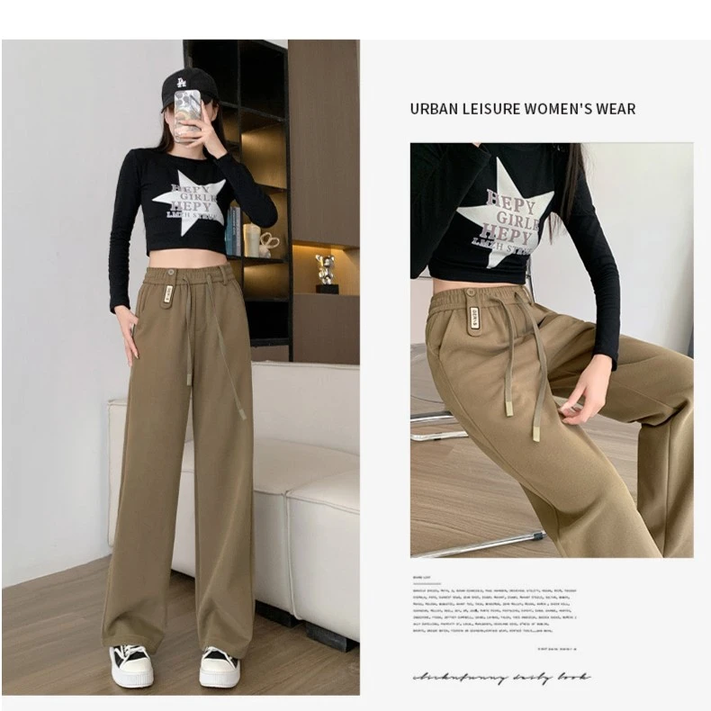 【墨琼】3302 棉阔腿裤秋冬显瘦时尚百搭