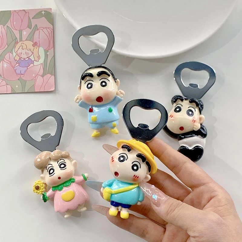 可爱卡通蜡笔小新动漫开瓶器冰箱挂墙创意磁吸式装饰品立体起盖器