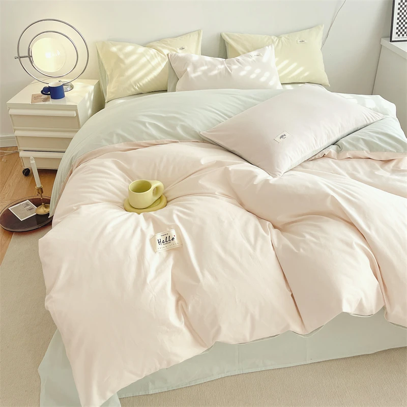 ins四件套纯棉全棉100被套罩床单床品宿舍床上三件套床笠2023新款