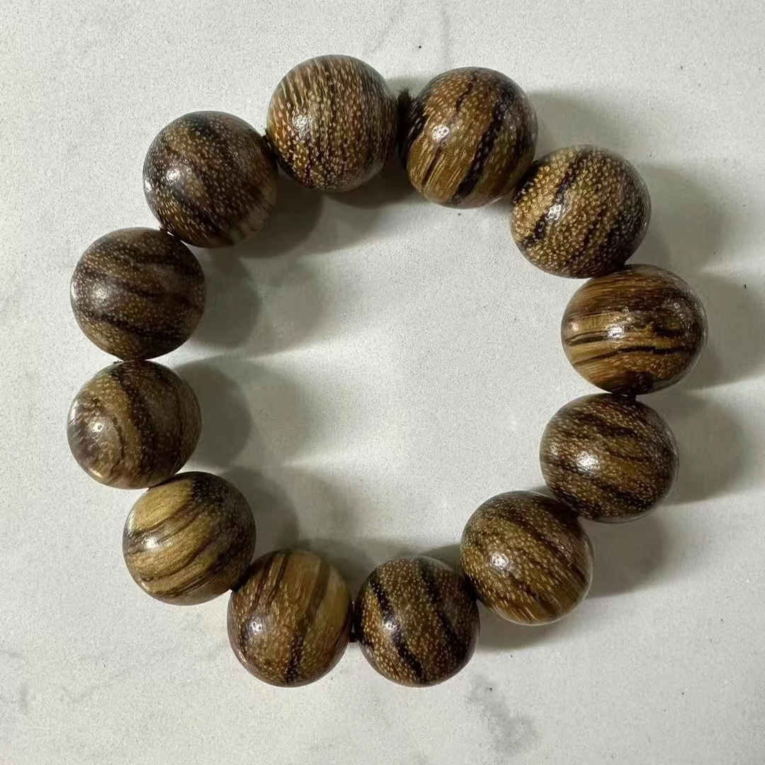 H68 C虎皮檀2.0cm圆珠手串