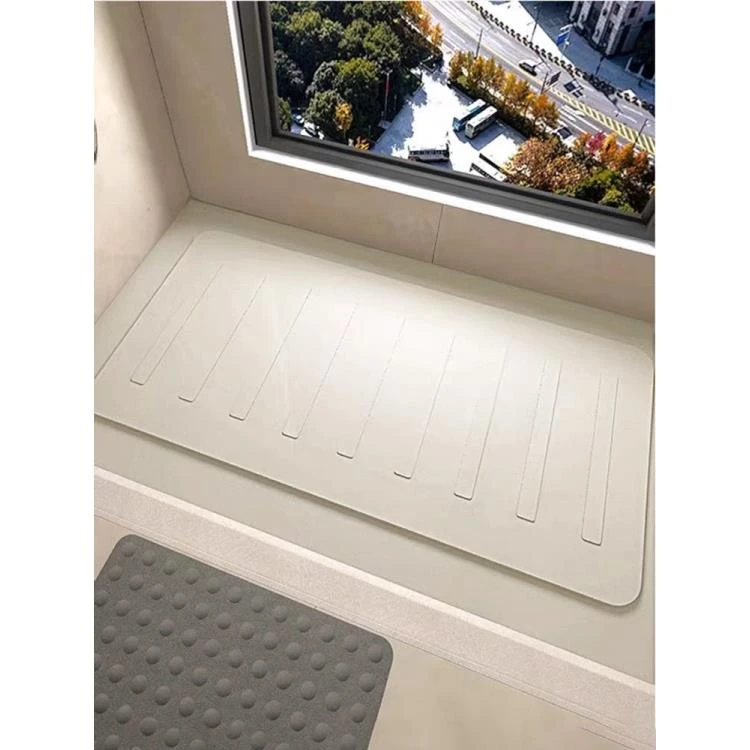 卫生间底座岩板淋浴板家用浴室地板冲凉防滑石淋浴踏板奶油风