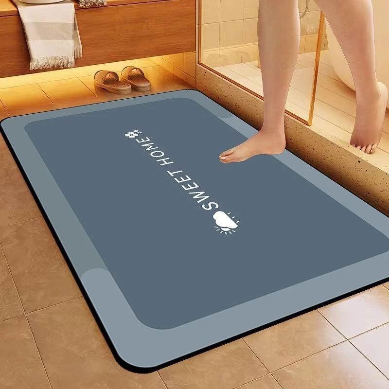 浴室吸水垫软硅藻泥浴室卫生间地垫速干吸水防滑垫尺寸洗手间脚垫