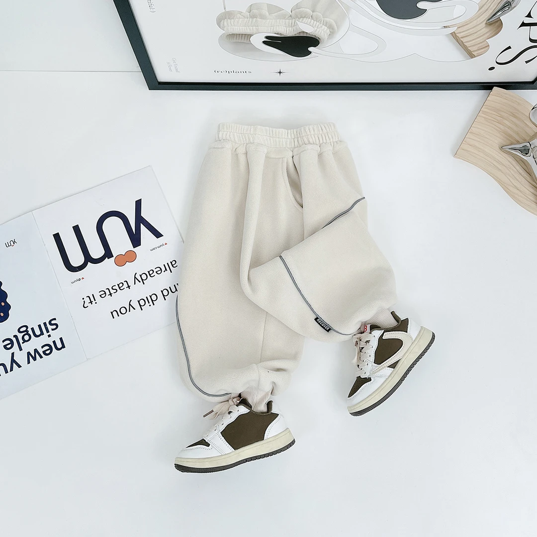 儿童加绒裤子男童休闲裤2023新款秋冬装 D-BQ23591 悠悠童话童装