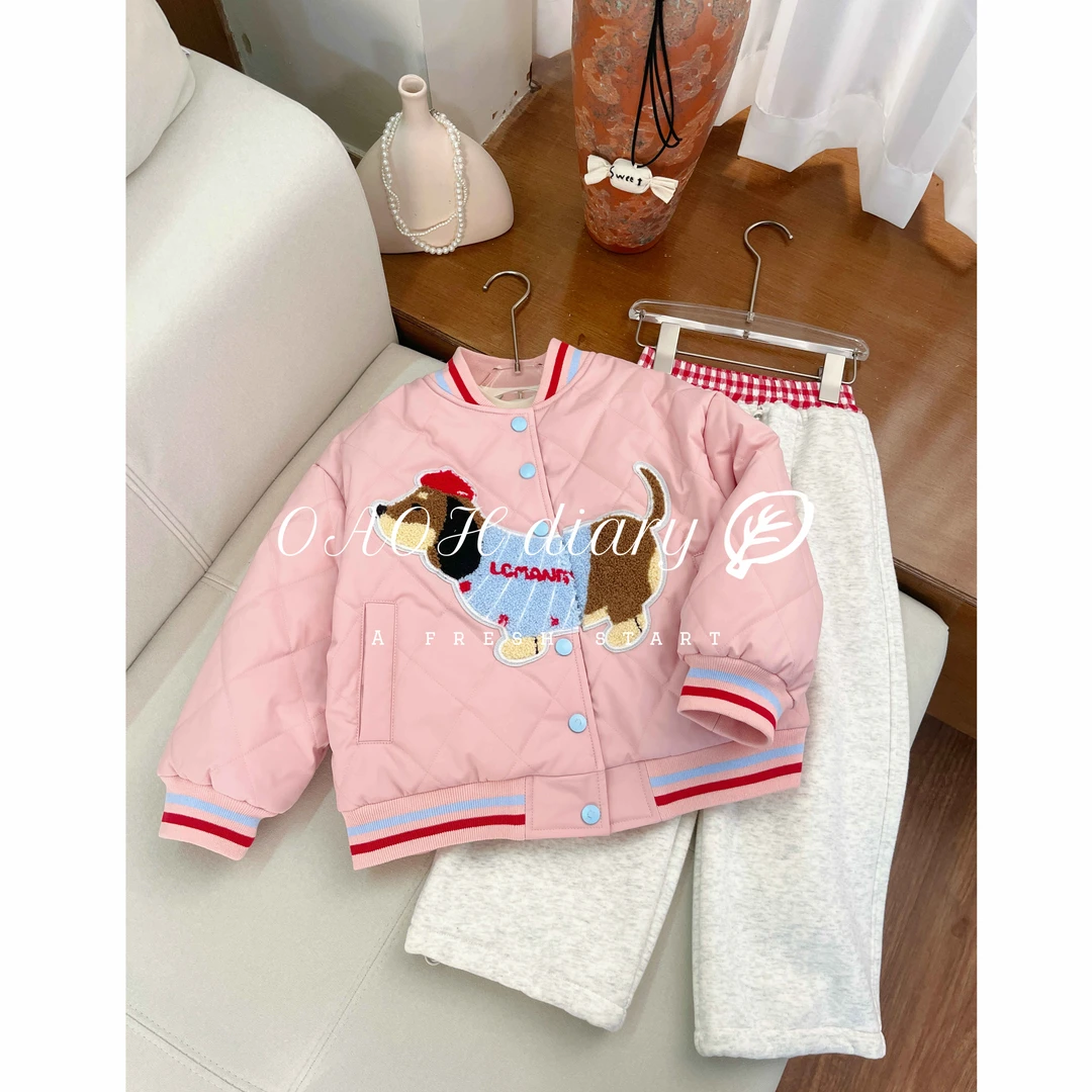 秋季卡通女中大童时尚休闲棉服洋气夹棉外套棉服W1C8331