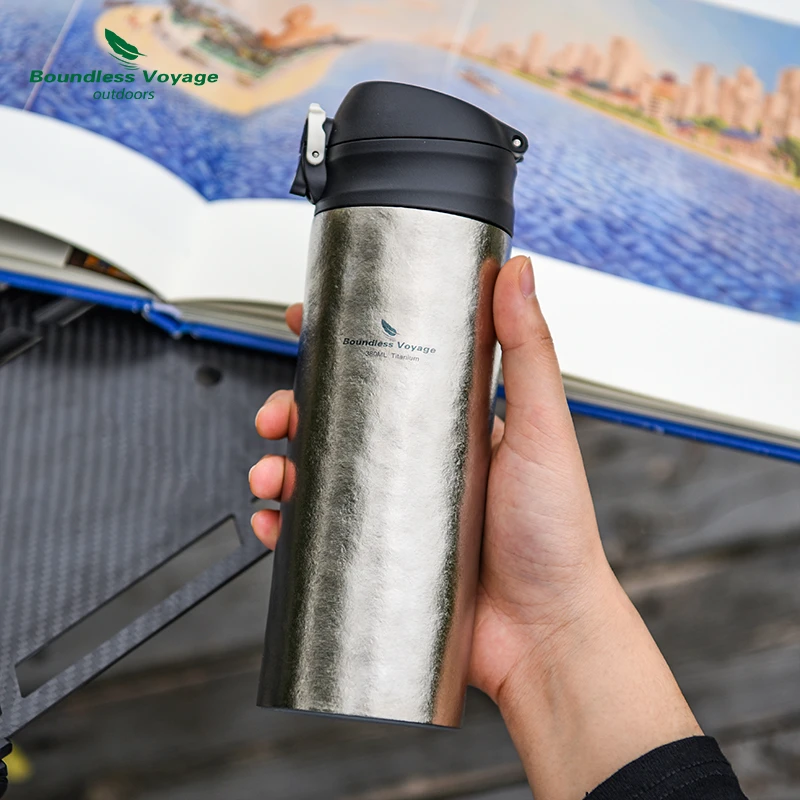 纯钛保温杯户外运动水壶双层防漏登山旅行真空便携露营水杯焖茶杯