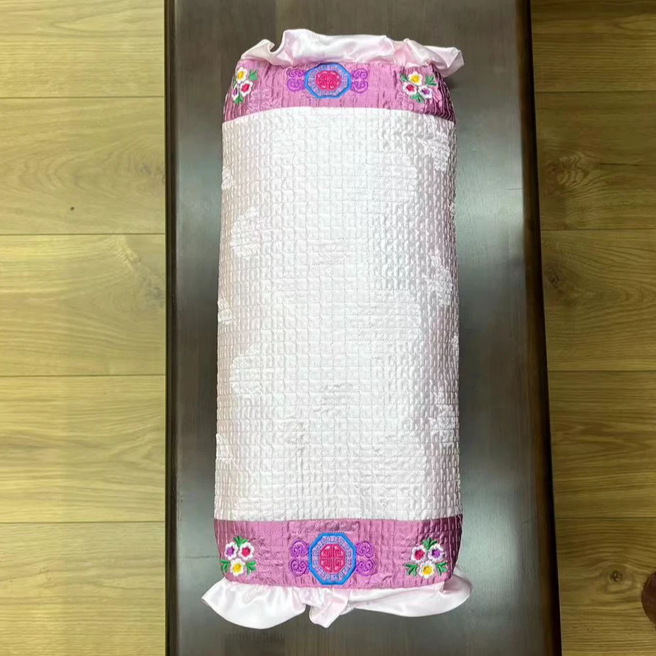 ⭐韩国 糖果 刺绣 荞麦枕头 2斤 45*20*7  可拆洗 2层  新品 手工