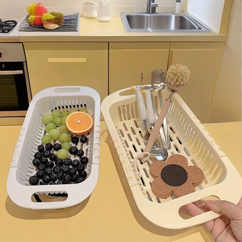 随机1个实用生活百货用品居家新人专享福利长方形可伸缩沥水篮