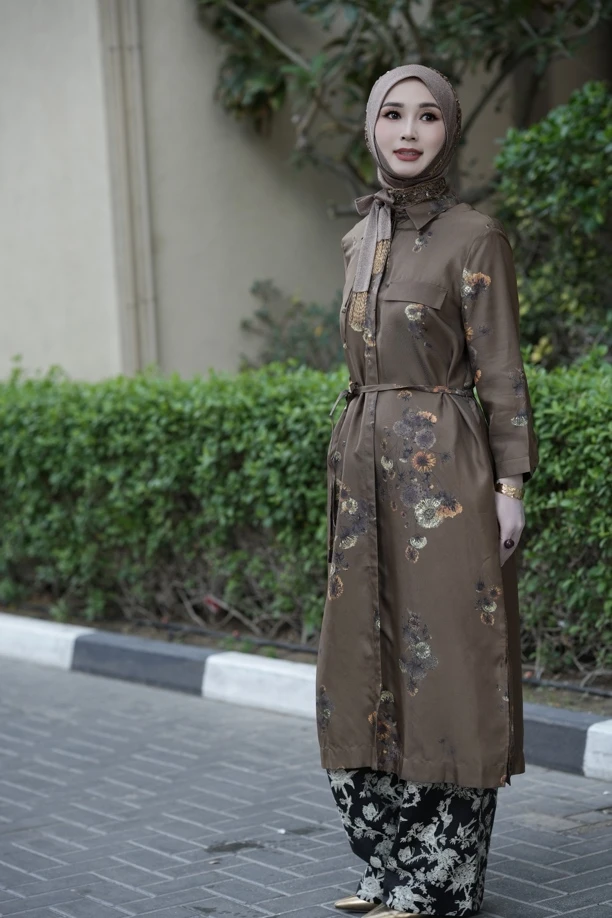 【嘉米拉】新中式复古印花衬衫裙SY202254