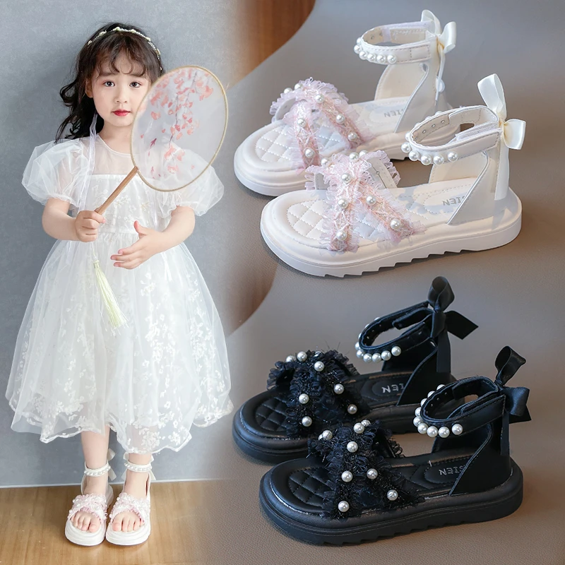 女童凉鞋2024年夏季新款儿童洋气公主鞋女孩防滑时尚沙滩鞋春秋款