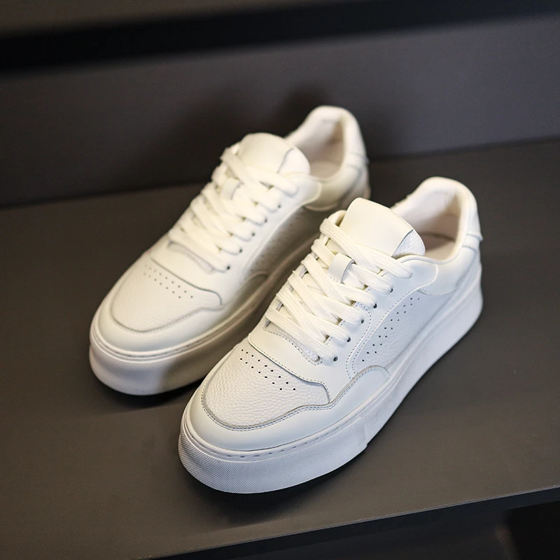 春季新款 休闲百搭 加厚 男士白色软底舒适男鞋低帮板鞋