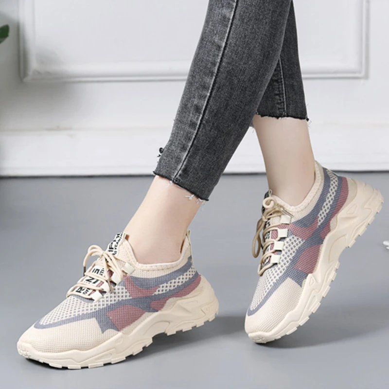 飞织运动鞋女2024年夏季新款弹力厚底爆款休闲夏天袜子老爹女鞋子