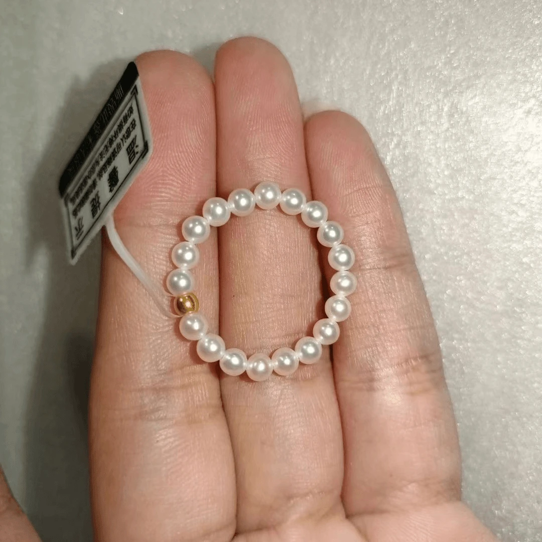 小米珠3MM正圆弹力绳戒指 时尚气质经典