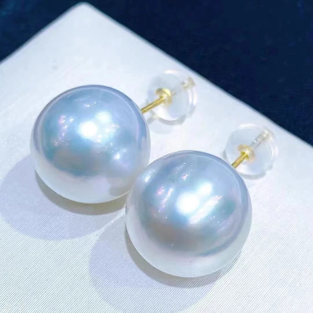 925银仿珍珠耳饰 赛奥白15mm大点位龙珠耳钉耳饰