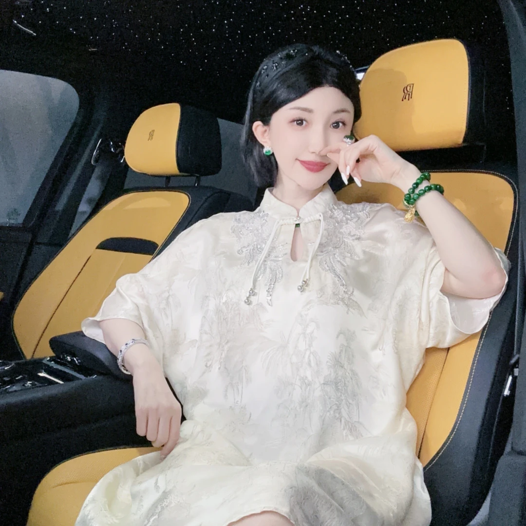 Betty Bairn【芙池月】春夏新中式国风连衣裙24B-BW1703