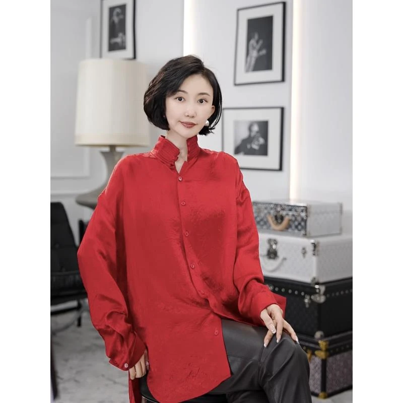 Betty Bairn【百福】新年系列高端醋酸上衣24B-BW7163