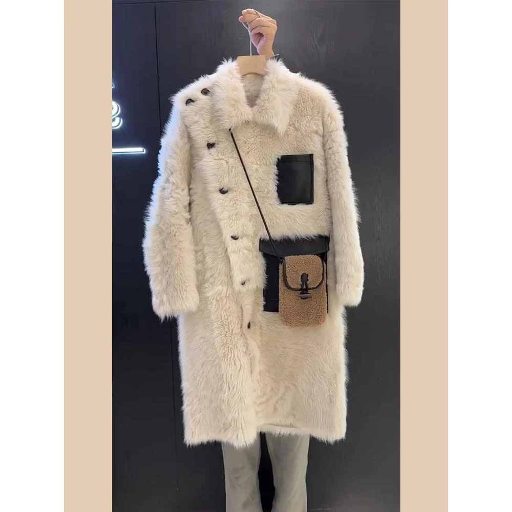 羊羔绒外套冬季女大衣韩系温柔慵懒风毛茸茸高端欧货炸街加厚棉服