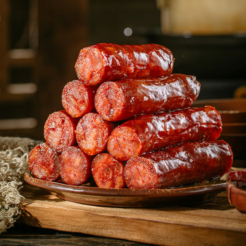 羌蜀味四川特产烟熏麻辣香肠手工制作传统美食