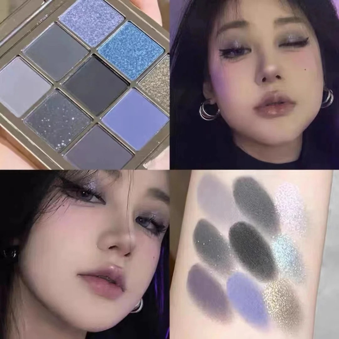 SHEDELLA诗蒂娅梦幻九色眼影盘女哑光大地色水泥紫色绿色新手彩妆