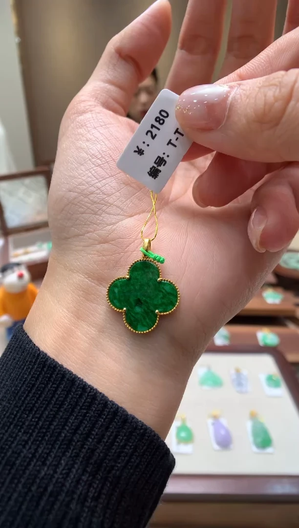 【闪购商品】翡翠颈饰18K金镶嵌花件