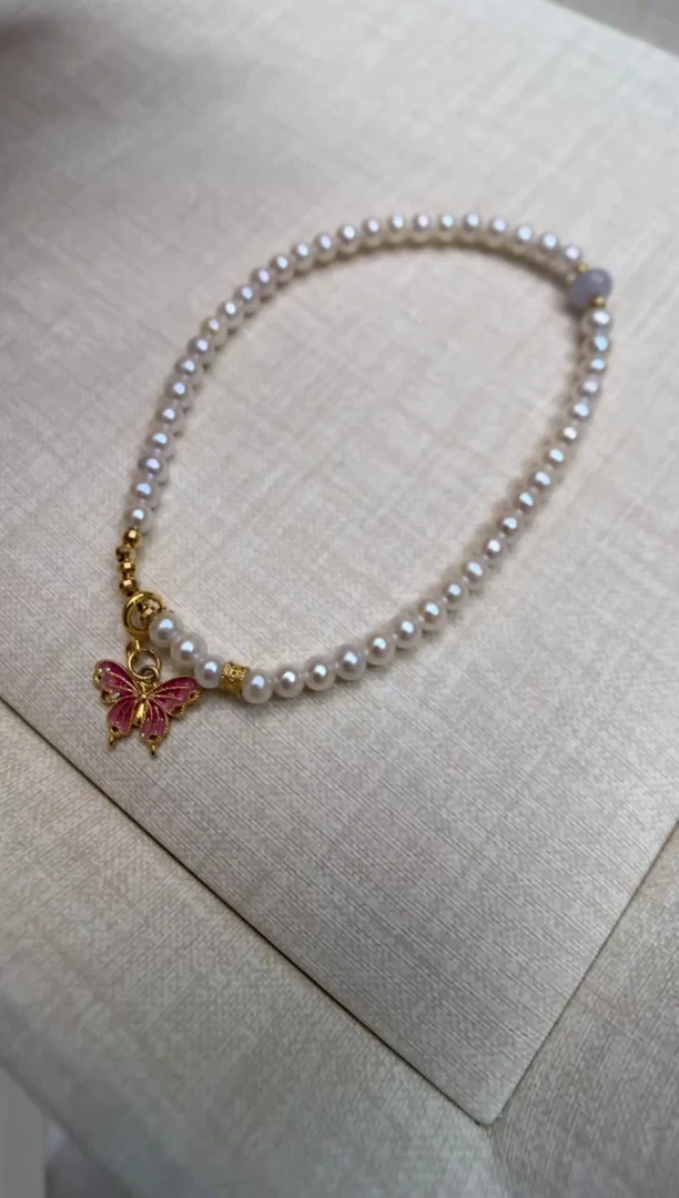 【闪购商品】淡水珍珠手串18K金镶嵌手串