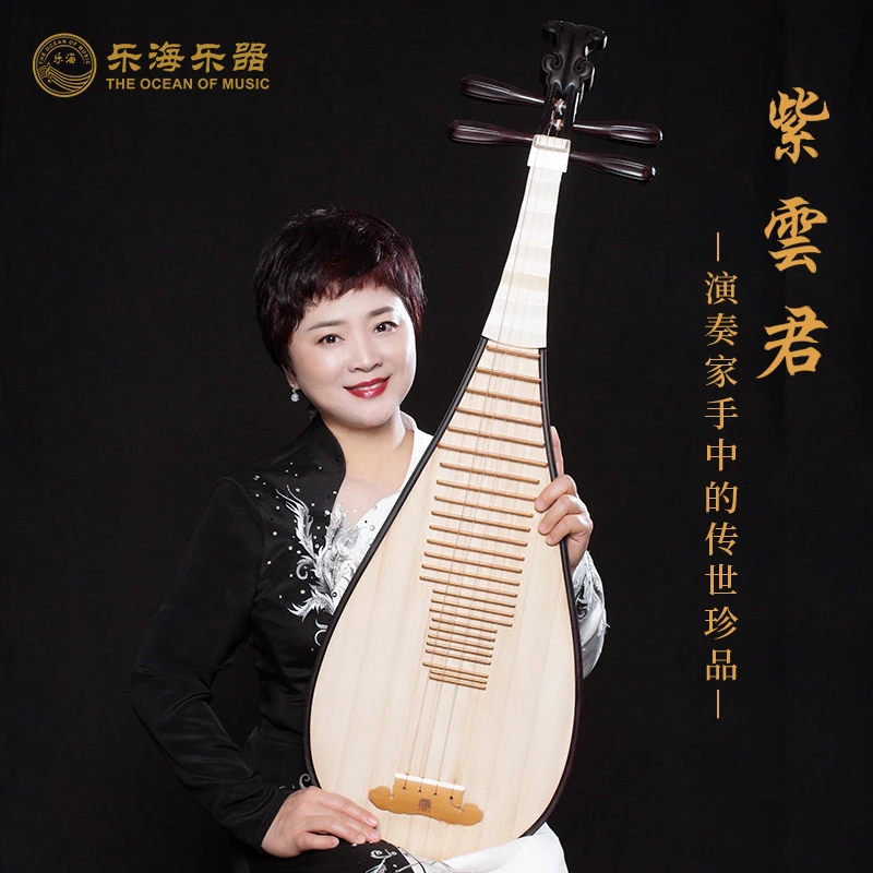 乐海 HZ918-AA紫云君琵琶乐器特级卢氏黑黄檀木材质原木抛光木轴