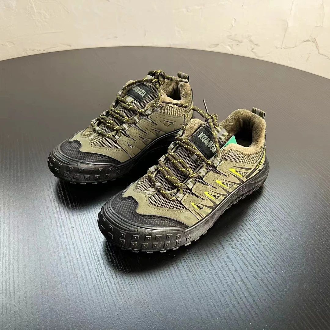 冬季回力休美单徒步鞋 加绒加厚 防滑耐磨登山百搭户外闲秋冬男鞋