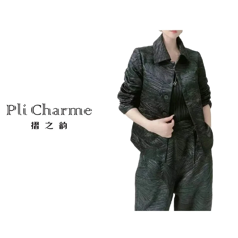 【摺之韵专属】春秋设计师款重工褶皱显瘦时尚气质百搭短款外套S874