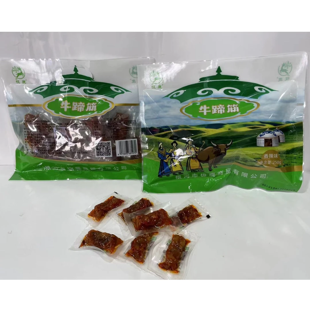 极鹿牛蹄筋内蒙古呼伦贝尔特产250g劲道Q弹追剧小零食独立包装
