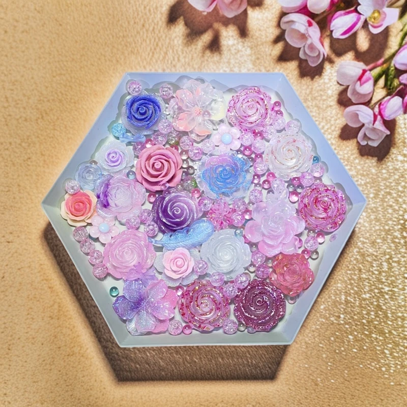 宠多多DIY饰品~花花玫瑰山茶砂糖金箔萤火虫炫彩夜光流行手工配件