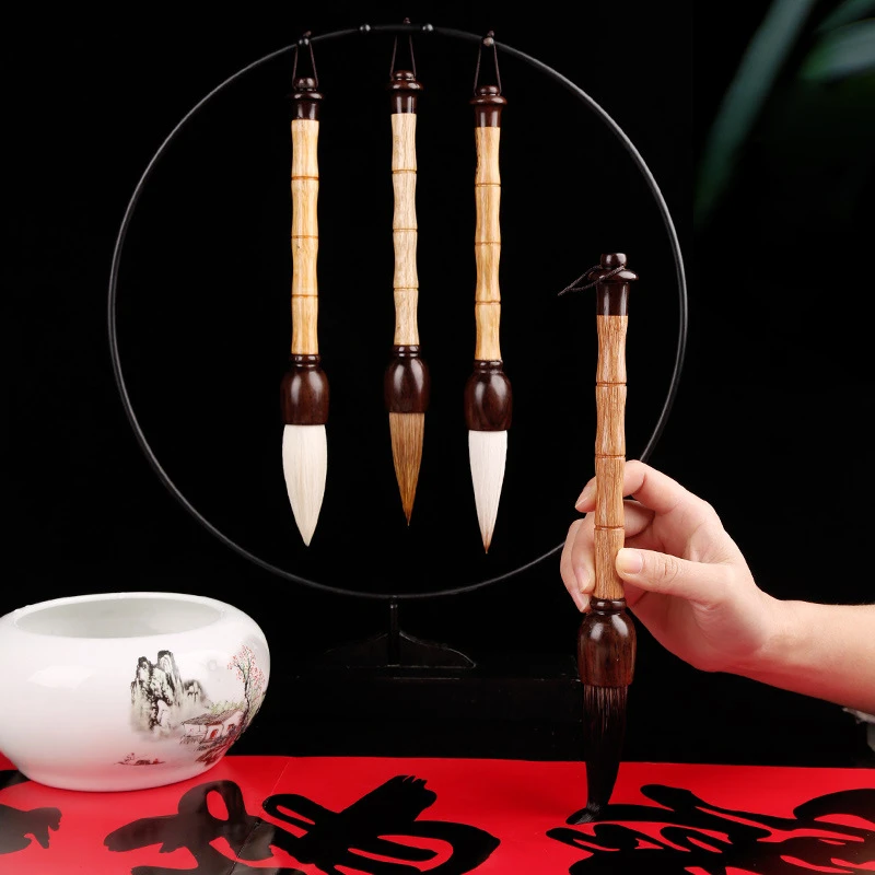 步步高升书法大字斗笔兼毫狼毫羊毫熊毫竹节福字毛笔对联国画山水