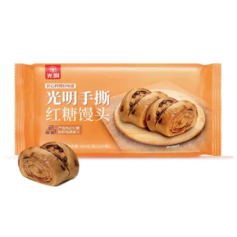 [最早吃到10月4]光明手撕红糖馒头600g*4