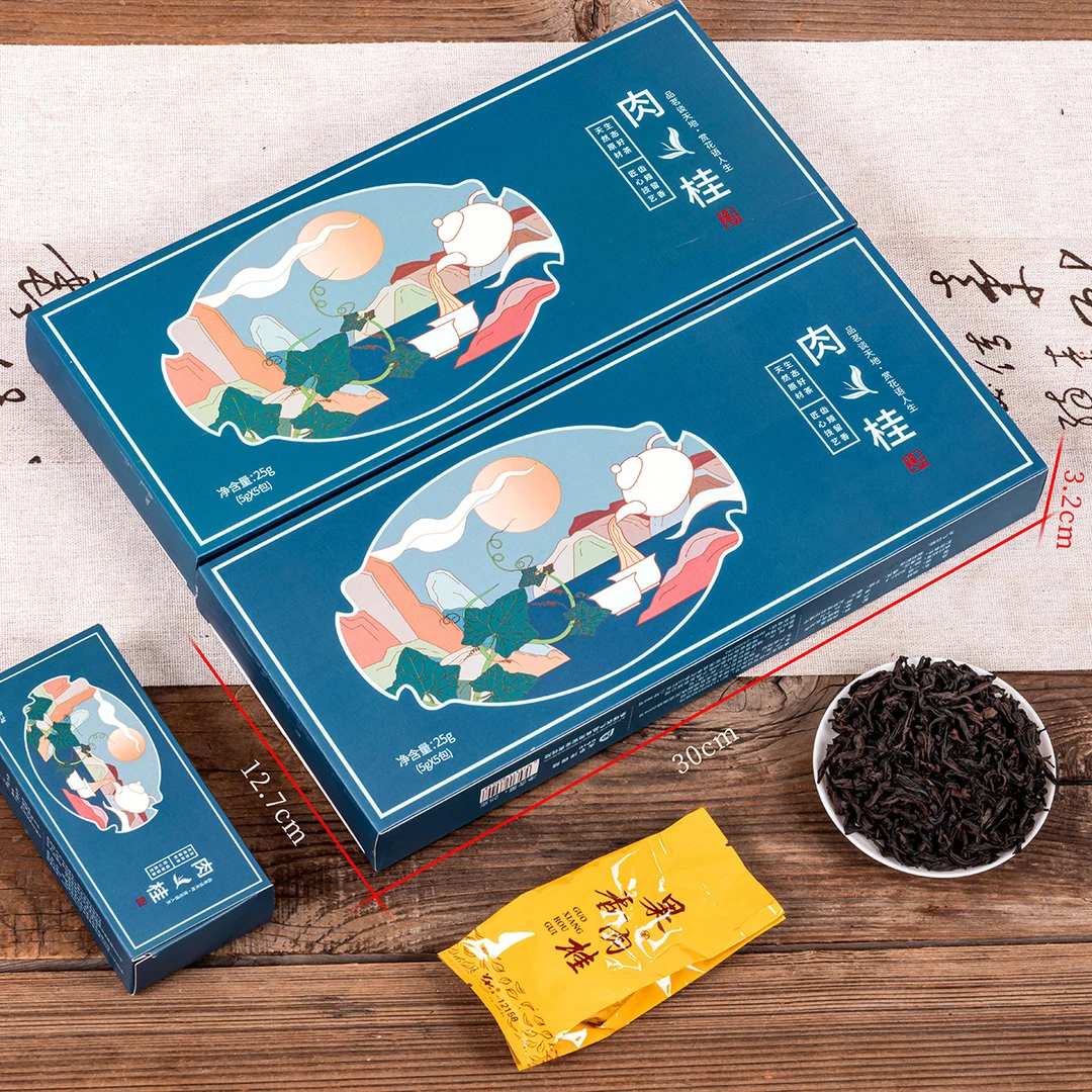 一叶千金 岩茶乌龙茶肉桂 25g*2条 搭配手提袋 送礼